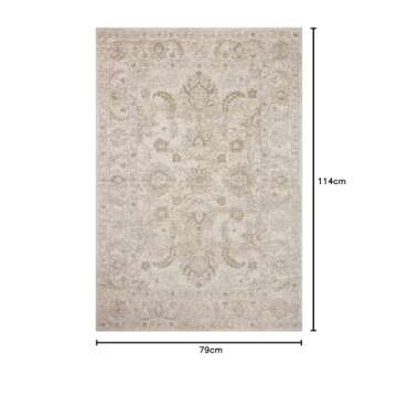 Loloi II Odette Collection ODT-03 Ivory/Beige 6'-7" x 9'-6" Area Rug