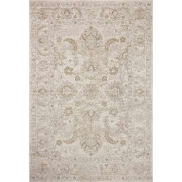 Loloi II Odette Collection ODT-03 Ivory/Beige 6'-7" x 9'-6" Area Rug