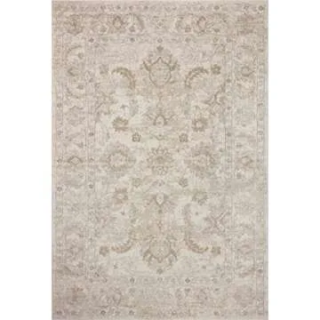 Loloi II Odette Collection ODT-03 Ivory/Beige 6'-7" x 9'-6" Area Rug