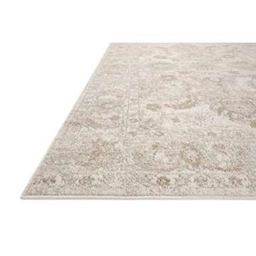 Loloi II Odette Collection ODT-03 Ivory/Beige 6'-7" x 9'-6" Area Rug