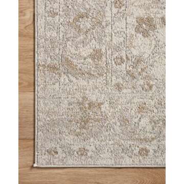 Loloi II Odette Collection ODT-03 Ivory/Beige 6'-7" x 9'-6" Area Rug