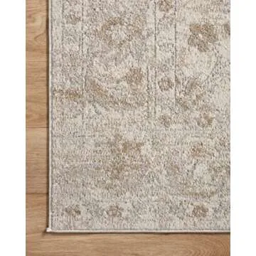 Loloi II Odette Collection ODT-03 Ivory/Beige 6'-7" x 9'-6" Area Rug