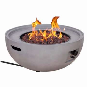 Four Seasons Courtyard 32" Round Gas Fire Pit With Cover