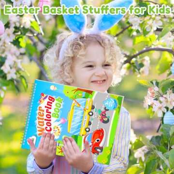 ZMLM Paint with Water Books for Kids - Easter Basket Stuffers Mess Free Coloring Activity for Toddlers - Arts & Crafts Gifts Toys for Valentines Birthday Christmas Boy Girls Ages 4 5 6 7 8(Traffic)