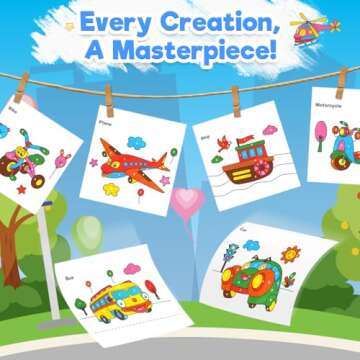 ZMLM Paint with Water Books for Kids - Easter Basket Stuffers Mess Free Coloring Activity for Toddlers - Arts & Crafts Gifts Toys for Valentines Birthday Christmas Boy Girls Ages 4 5 6 7 8(Traffic)