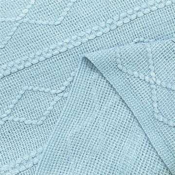 Tititex Decorative Soft Throw Blanket,Boho Textured Blanket with Fringe Tassel, Knitted Cozy Lightweight Blanket&Throw for Couch,Bed,Chair,Sofa, Living Room,Home Decor 50x60 Inch