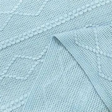 Tititex Decorative Soft Throw Blanket,Boho Textured Blanket with Fringe Tassel, Knitted Cozy Lightweight Blanket&Throw for Couch,Bed,Chair,Sofa, Living Room,Home Decor 50x60 Inch