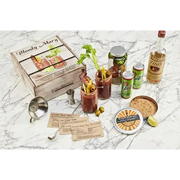 Bloody Mary Cocktail Kit with Beer Can Glass Set and More