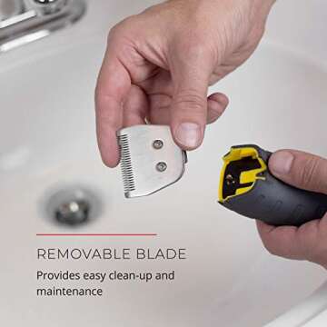 Remington HC5855 Virtually Indestructible Haircut Kit & Beard Trimmer, Hair Clippers for Men (15 pieces) , Yellow