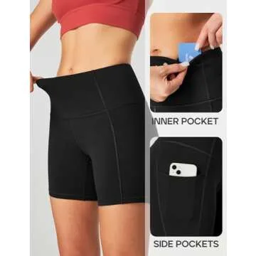 Heathyoga 5" Biker Shorts for Women with Pockets