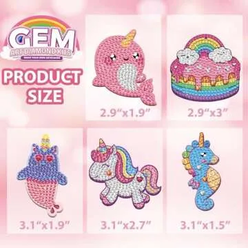 Arts and Crafts for Kids Ages 8-12 - 5D Gem Art Painting Kits for Kids - Create Your Own Gem Keychains by Number DIY Craft Gifts for Girls Boys Ages 6-8 8-10 10-12