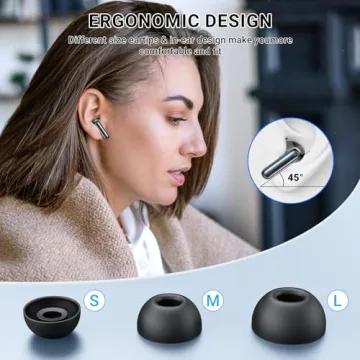 AOVOCE Wireless Earbuds Headphones Bluetooth 5.3 with 4 ENC Noise Cancelling Mics,Hi-Fi Stereo in Ear Ear Buds with LED Screen,42h Duration Playback,IPX6 Waterproof Earphones for iOS Android Black
