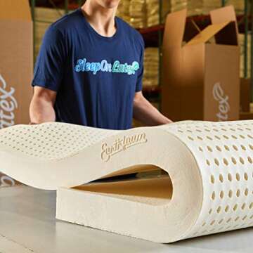 Pure Green Organic Latex Mattress Topper - Medium Firmness