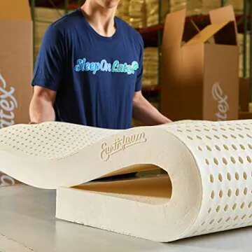 Pure Green Organic Latex Mattress Topper - Medium Firmness