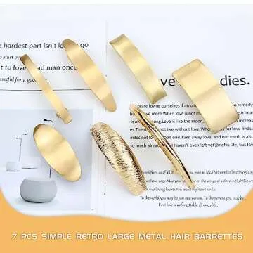 Elegant Gold Metal Hair Clips for All Occasions