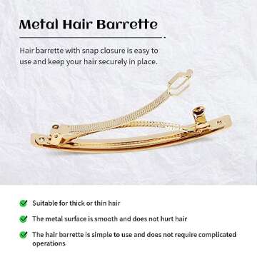 Elegant Gold Metal Hair Clips for All Occasions