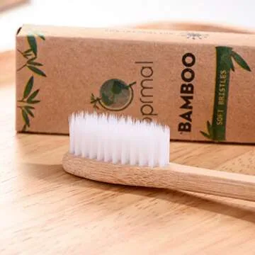 Sprmal 5pcs Bamboo Toothbrushes Natural Organic Biodegradable and Vegan Bamboo Soft BPA Free Nylon Bristles for Sensitive Gums
