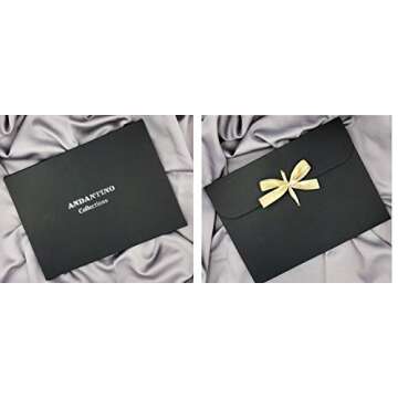 ANDANTINO 100% Silk Long Scarf for Women Large Shawls for Headscarf and Neck- Oblong Hair Wraps with Gift Packed (Off-white Calla)