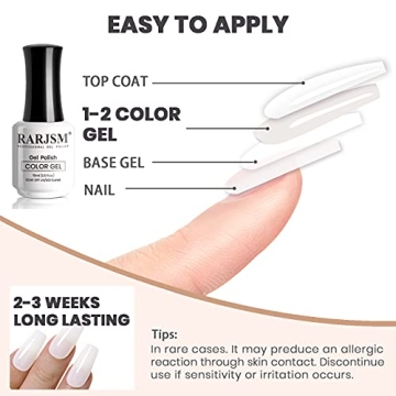 RARJSM Milky White Gel Polish UV LED Soak Off 15ml