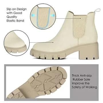 Athlefit Women’s Chelsea Boots - Casual Chic Comfort  for Every Occasion
