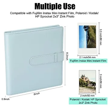 Durable 256 Pockets Photo Album for Instant Photos