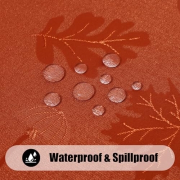 Thanksgiving Tablecloth 60x84 Inch - Waterproof Jacquard