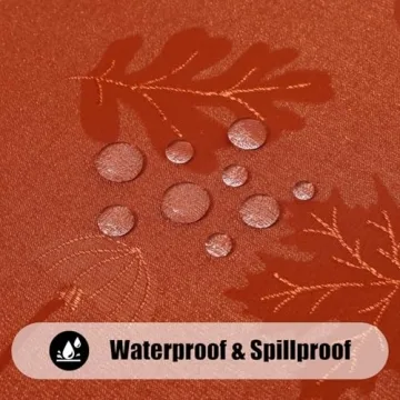 Thanksgiving Tablecloth 60x84 Inch - Waterproof Jacquard