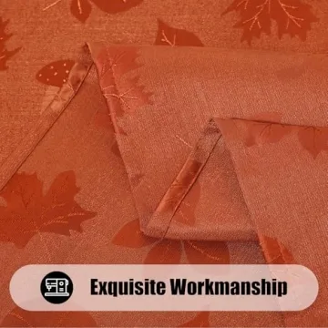 Thanksgiving Tablecloth 60x84 Inch - Waterproof Jacquard