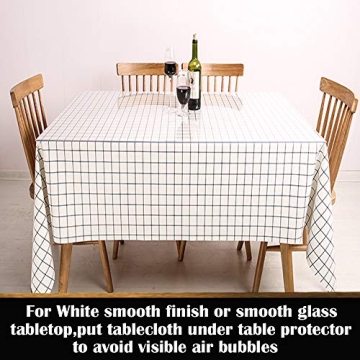 16x60 Clear PVC Table Protector Mats for Home & Office