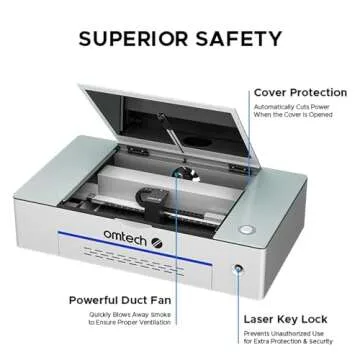 OMTech Polar 50W Laser Engraver - 12"x20" CO2 Engraving Machine