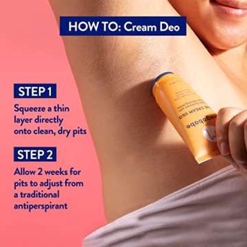 Megababe Daily Deodorant - The Cream Deo with Odor-Blocking AHAs | Treats & Prevents Ingrown Hair | Aluminum-Free, All Natural | Free from Parabens, Sulfates & Phthalates | 3 fl oz