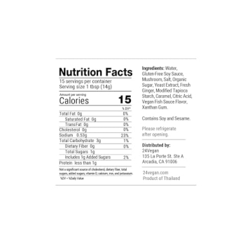 24Vegan Non-GMO Vegan Oyster Sauce for Healthy Cooking