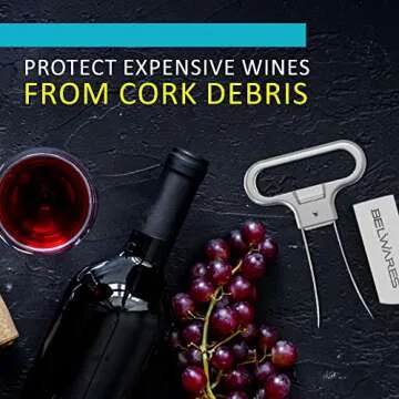 Ah So Wine Opener - Stainless Steel Wine Bottle Opener, Effortless Cork Removal with Two-Pronged Precision, Vintage Wine Cork Remover That Won’t Crumble Cork - Beer Opener, Great Gift Idea