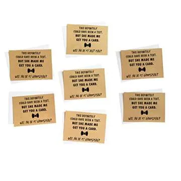 Heather & Willow Funny Groomsmen Proposal Cards Set