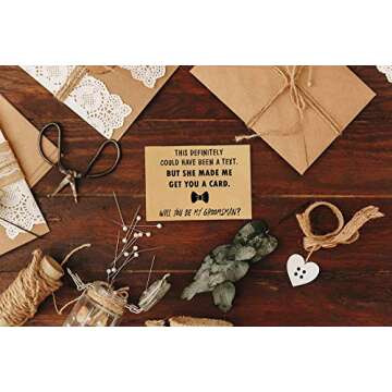 Heather & Willow Funny Groomsmen Proposal Cards Set