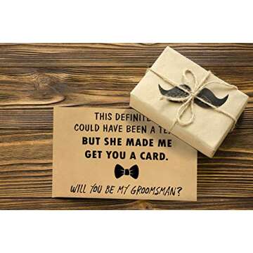 Heather & Willow Funny Groomsmen Proposal Cards Set