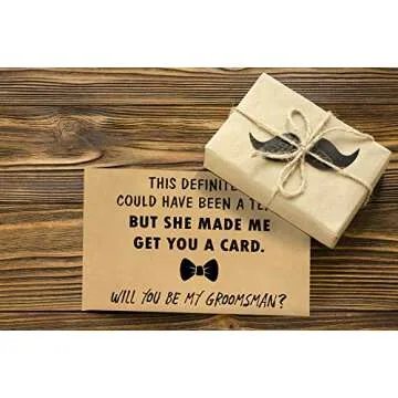 Heather & Willow Funny Groomsmen Proposal Cards Set