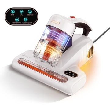 JIGOO Mattress Vacuum Cleaner: Powerful 500W UV Bed Vacuum for Deep Cleaning