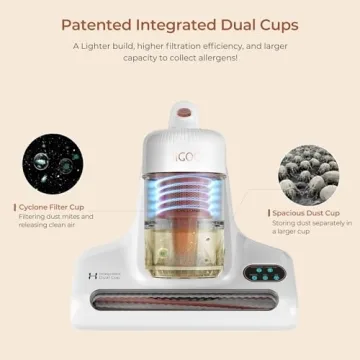 JIGOO Mattress Vacuum Cleaner with UV Light and Strong Suction