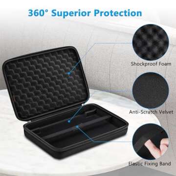 FINPAC Semi-Hard Carrying Case for AKAI Professional MPK Mini MKII & MK3 & MPK Play | Alesis V Mini 25 Key USB MIDI Keyboard Controller Case with Cable Slot for Business, Travel (Black)