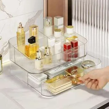 MIUOPUR Makeup Organizer - Stylish Stackable Storage Solution