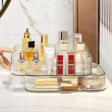MIUOPUR Makeup Organizer - Stylish Stackable Storage Solution