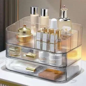MIUOPUR Makeup Organizer - Stylish Stackable Storage Solution