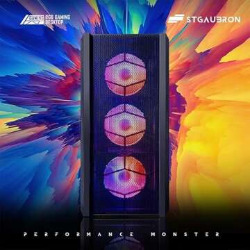 STGAubron Desktop PC, Intel Core i7 up to 3.9G, GeForce RTX 3060 12G GDDR6, 32G, 1TB SSD, WiFi, BT 5...