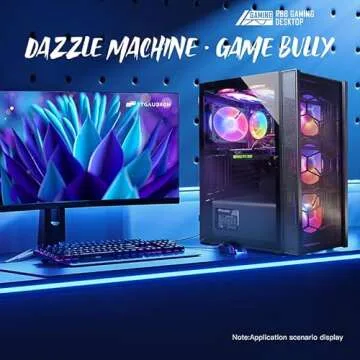 STGAubron Desktop PC, Intel Core i7 up to 3.9G, GeForce RTX 3060 12G GDDR6, 32G, 1TB SSD, WiFi, BT 5.0, RGB Fanx6, RGB Keybaord, RGB Mouse, Mouse Pad, RGB Bluetooth Sound Bar, RGB BT Gaming Mic W1