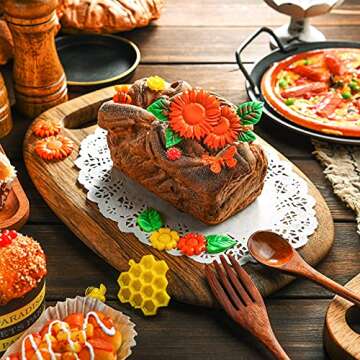 6 Pieces Silicone Chocolate Mold Sunflower 3D Embossed Silicone Mold Butterfly Honeycomb Silicone Fondant Bee Mold for DIY Topper Cake Decorating Sugar Cookies Polymer Clay Crafting Project