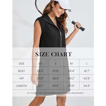 Qiaomai Women's Half Zip Sweatshirt Dress for Summer Chic
