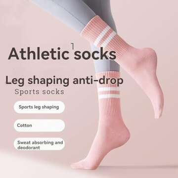 Buy COKNUMBER Women's Mid-Calf Yoga Socks Set - 4 Pack