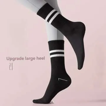 Buy COKNUMBER Women's Mid-Calf Yoga Socks Set - 4 Pack