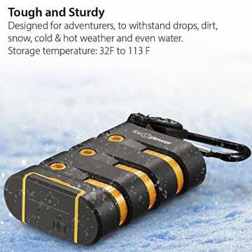 FosPower 10,050mAh USB C Power Bank - Rugged & Reliable